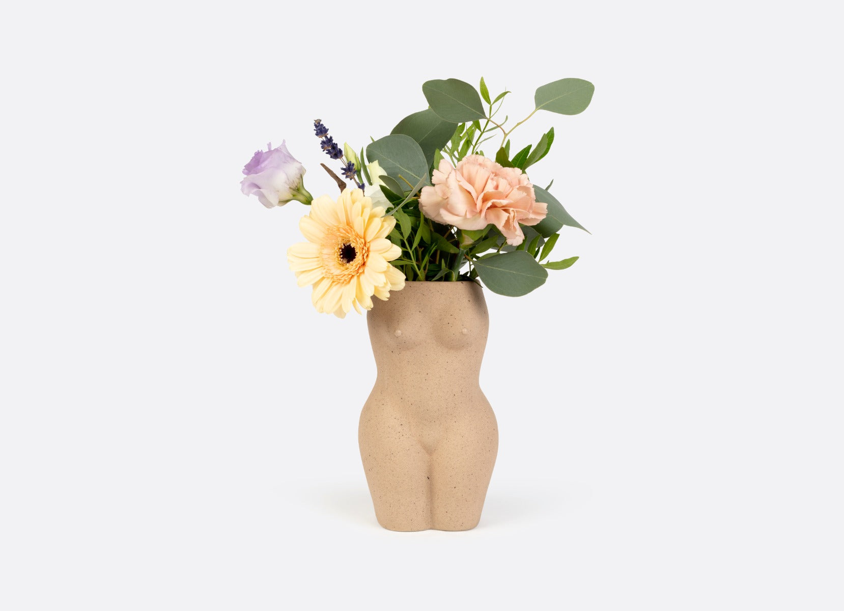 Doiy Body vase, creme - H: 18,5 cm. - Bahne